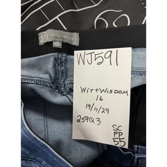 Wit & Wisdom Jeans Women's 16 High Waist Ankle Straight Medium Wash - Picture 3 of 6